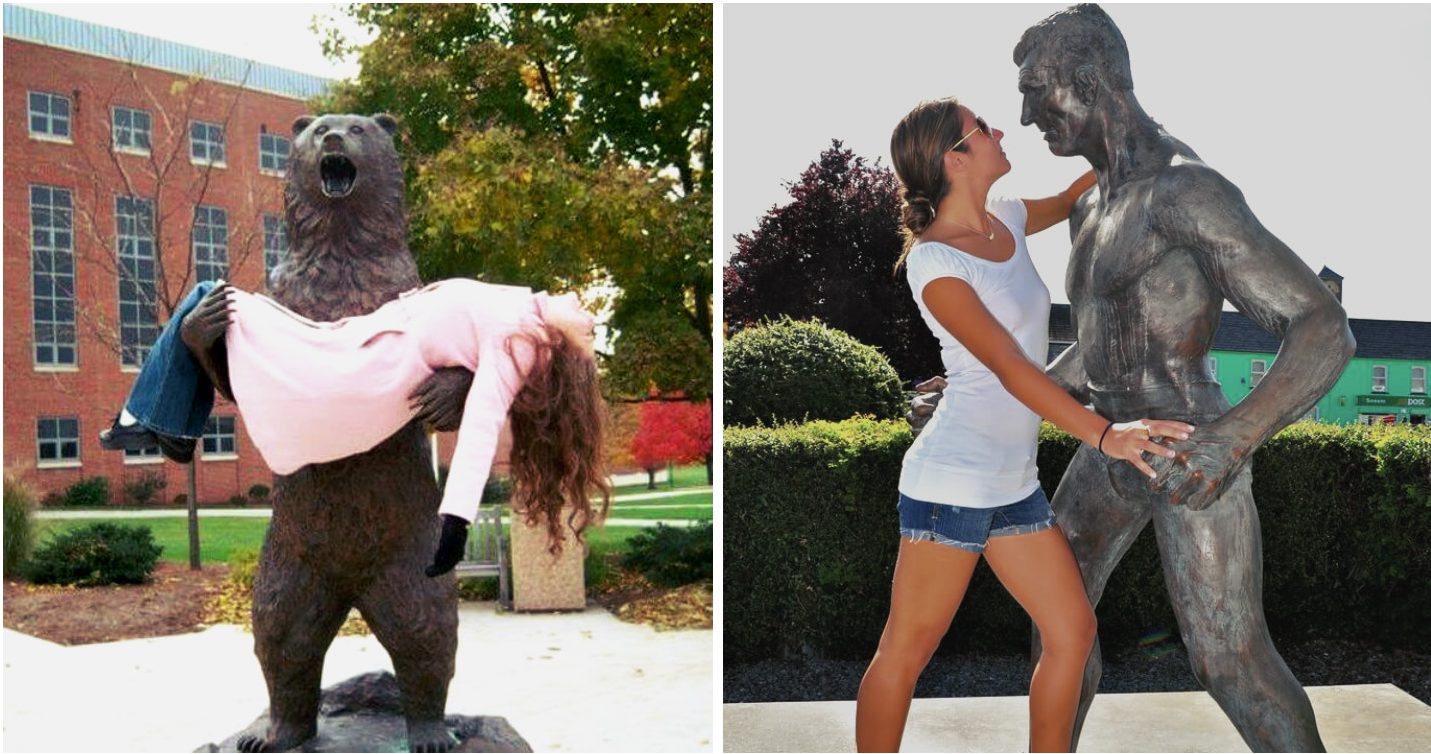 Woman converted into statue part fan compilation