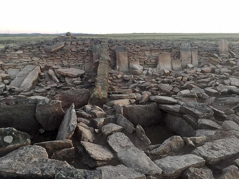 The archeological site in Kazakhstan