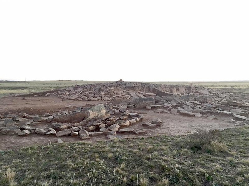 The pyramid site in Kazakhstan