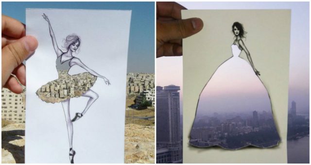 Наряды из облаков и небоскрёбов: невероятно крутые модные силуэты  от художника из Иордании