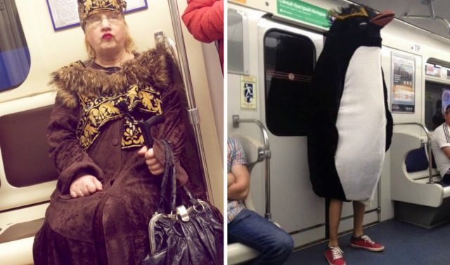 Народная мода!!! Как наши люди ездят в метро… Тот ещё аттракцион))