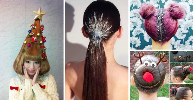 Красивая женщина – это я! 25 креативных причёсок на Новый Год