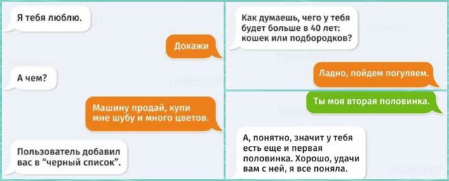 «Ку-ку! Я тебя люблю!» Потешная смс-переписка между влюбленными :)