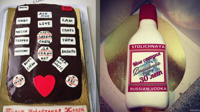 Такие торты могли придумать только в России! :) Когда фантазия зашкаливает…)