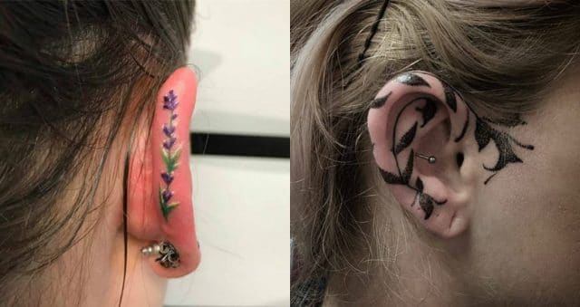 А им нравится! Необычные татуировки на… ушах!
