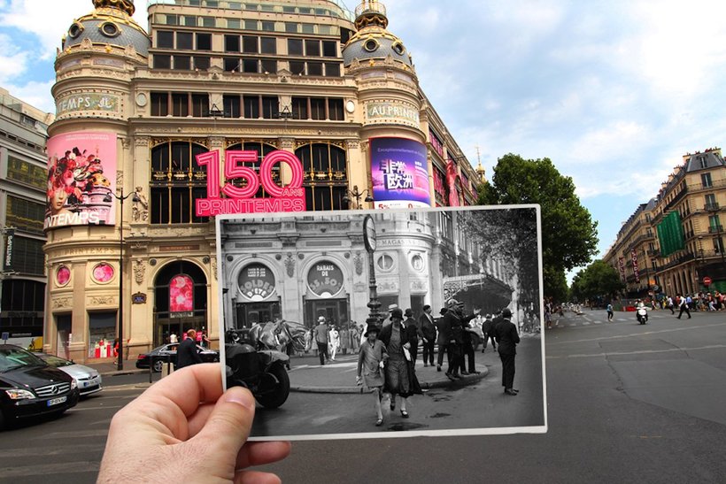 Что такое 100 лет? 20 самых ностальгических фото о том, как изменился Париж за столетие! :) рис 14