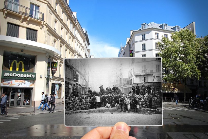 Что такое 100 лет? 20 самых ностальгических фото о том, как изменился Париж за столетие! :) рис 2
