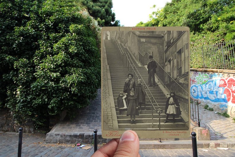 Что такое 100 лет? 20 самых ностальгических фото о том, как изменился Париж за столетие! :) рис 7
