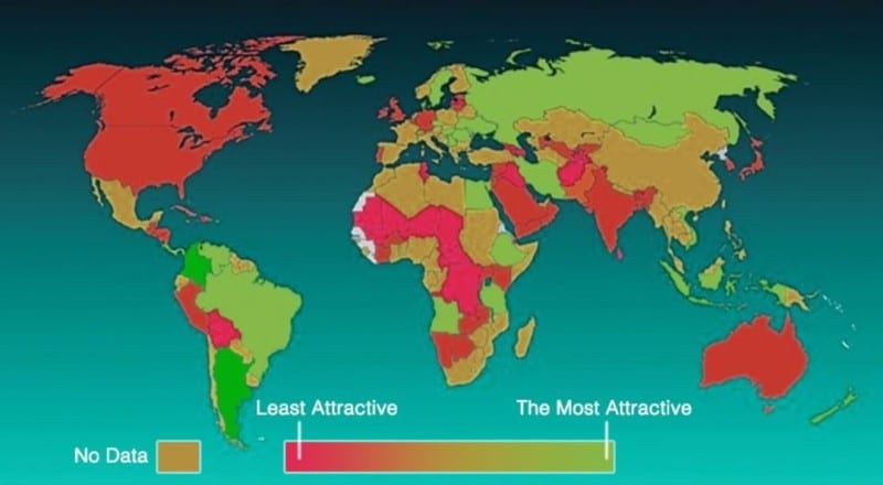 Карта бюстгальтеров мира?! 17 самых интересных карт, которые не покажут на уроках географии! :) рис 8