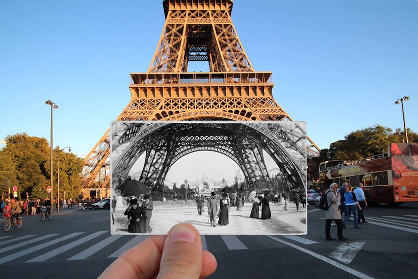 Что такое 100 лет? 20 самых ностальгических фото о том, как изменился Париж за столетие! :) рис 9