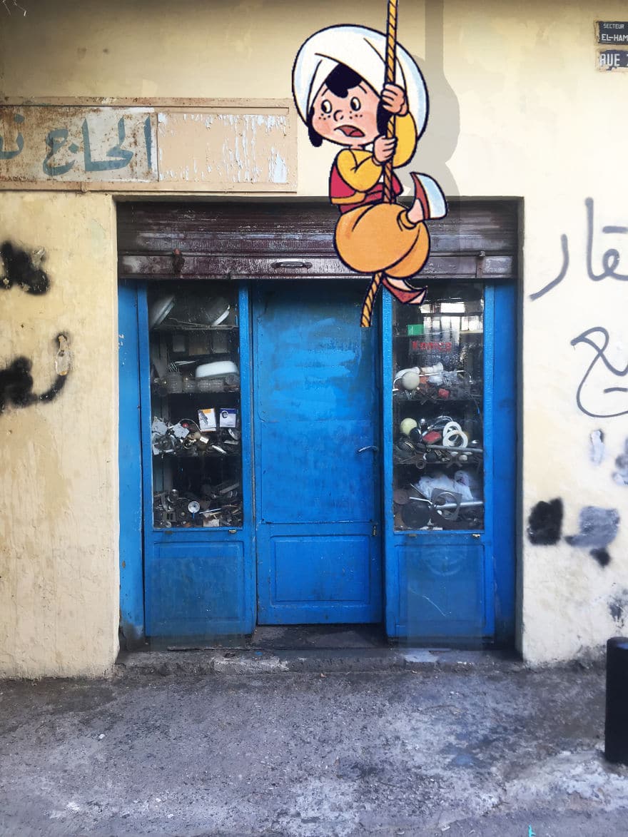 Гомер Симпсон в Ливане? :) 24 самых забавных фото, на которых персонажи мультфильмов оказались в реальном мире! рис 22