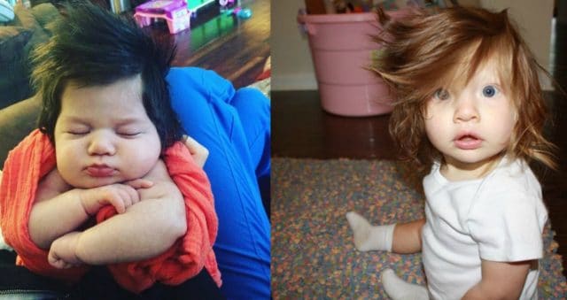 Они посещают парикмахерскую с рождения! 16 фото самых длинных волос у младенцев! :)
