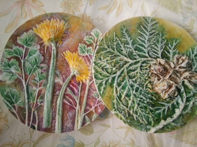 Душа растений на ткани и в глине... Экодекор для вашего дома: живые растения и их отпечатки рис 7