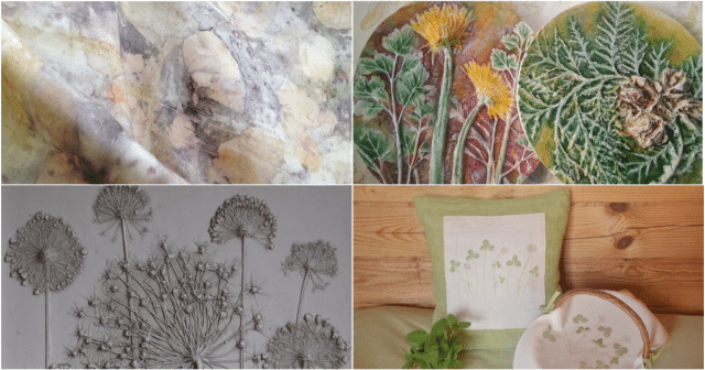 Душа растений на ткани и в глине… Экодекор для вашего дома: живые растения и их отпечатки
