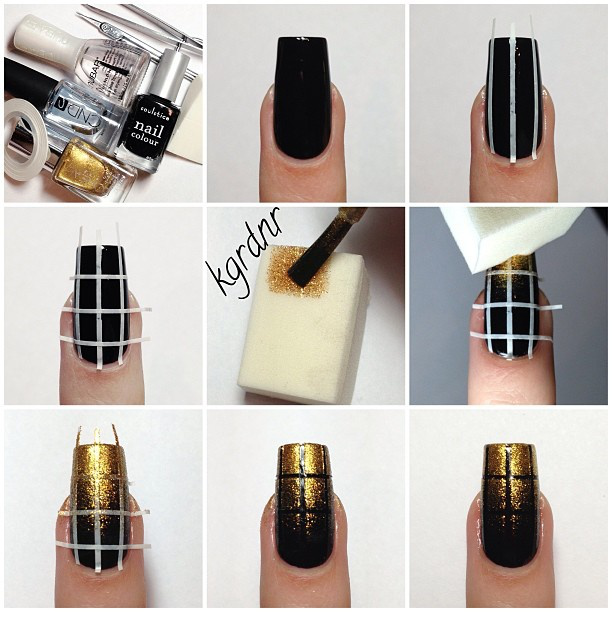 black-gold-nail-art