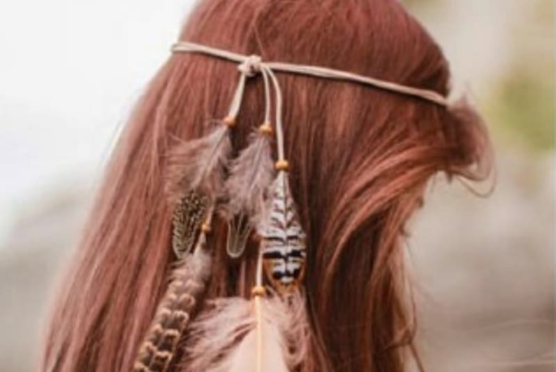 Повязка для волос с перьями