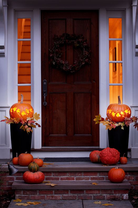 Декор двери осень