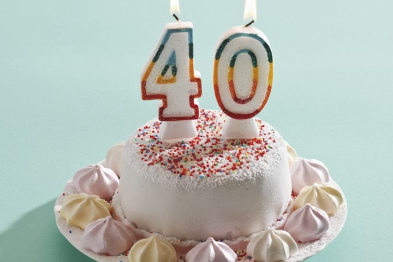 Торт с цифрой 40