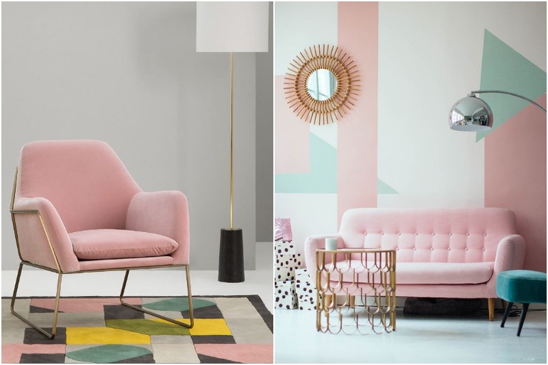 Дизайн интерьера в розовых тонах
