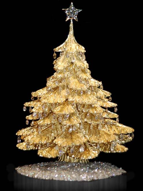 Золотое настольное дерево Стива Квика с платиновой звездой