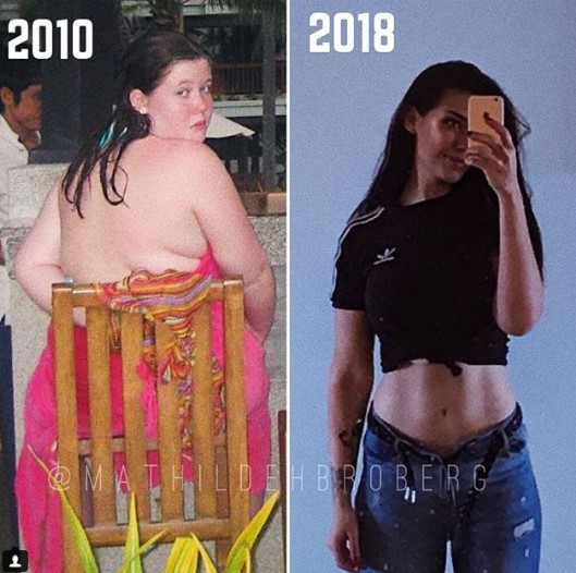 похудение до и после
