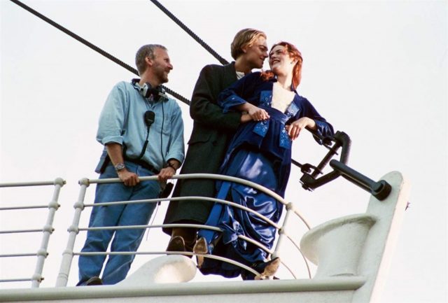 Леонардо Ди Каприо и Кейт Уинслет снимаются в Титанике