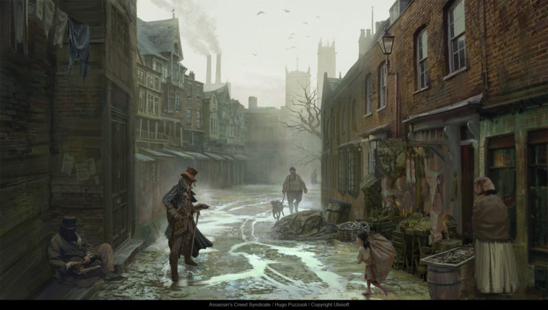 картина лондонская улица середина XIX столетия