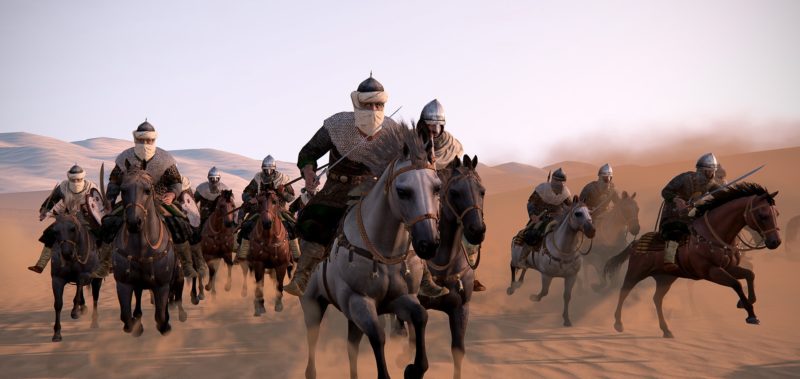 Всадники армии Мусы I скачут по пустыне
