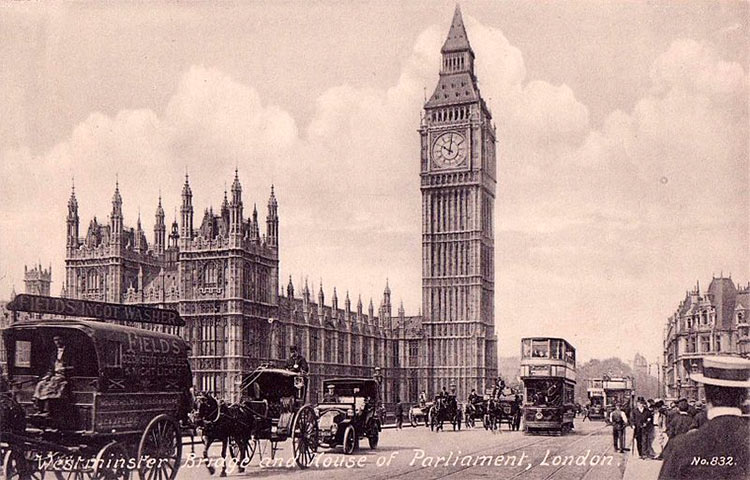 старое фото Вестминстерский дворец