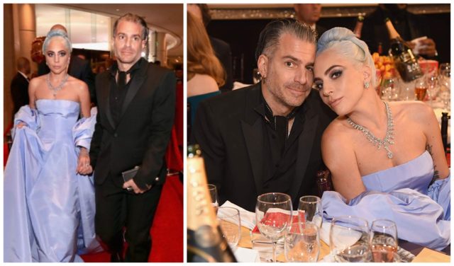 Леди Гага и Кристиан Карино на церемонии Золотой глобус 2019