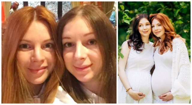 беременная Наталья Подольская с сестрой близняшкой