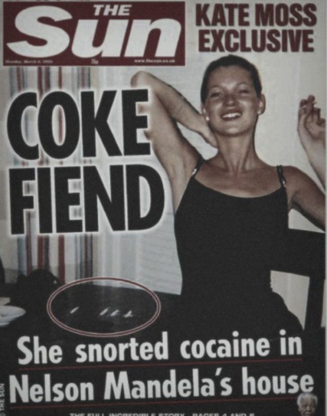 Кейт Мосс с наркотиками на обложке журнала