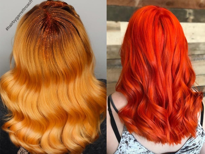 Оранжевые волосы окрашивание