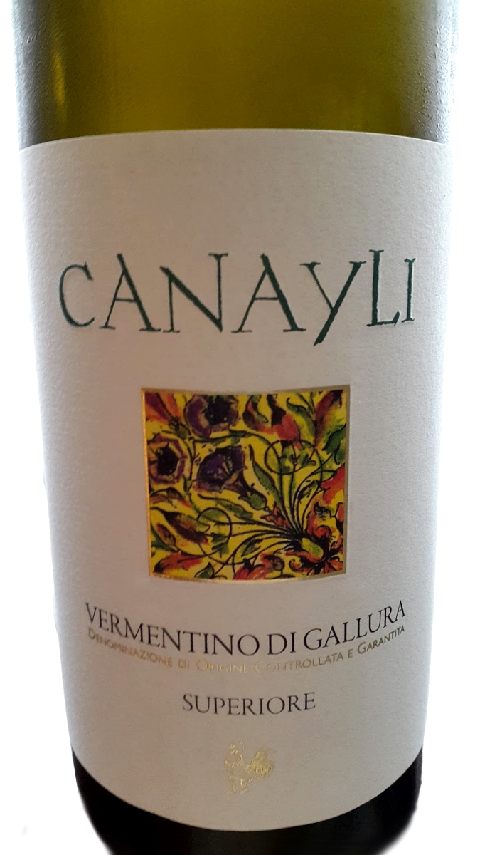 белое вино Vermentino Superiore di Gallura Canayli с белой этикеткой