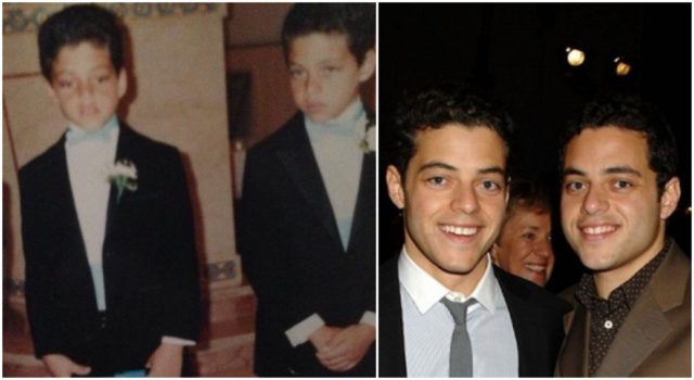 Рами Малек с братом-близнецом в детстве и сейчас