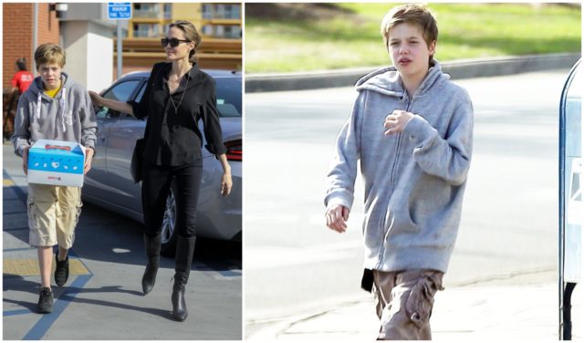 Анджелина Джоли идёт с дочкой Шайло