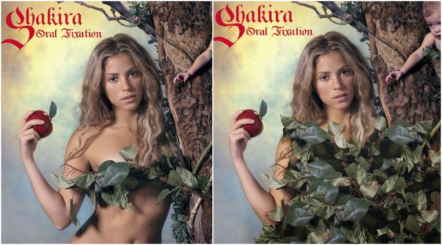Обложка альбома Шакиры на востоке и на западе