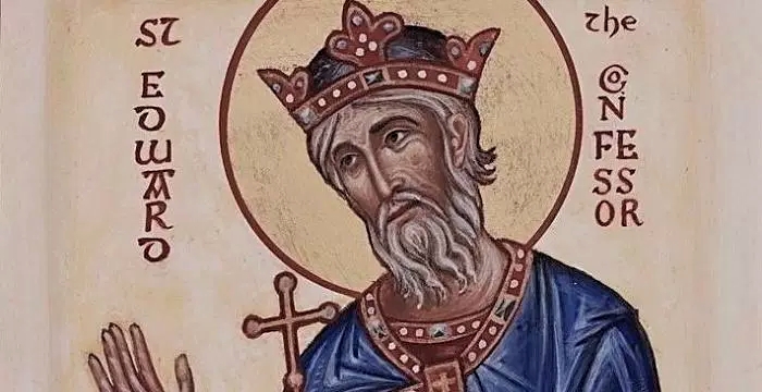 Эдуард Исповедник, английский король (правил с 1042 по 1066 год) на гравюре своего времени
