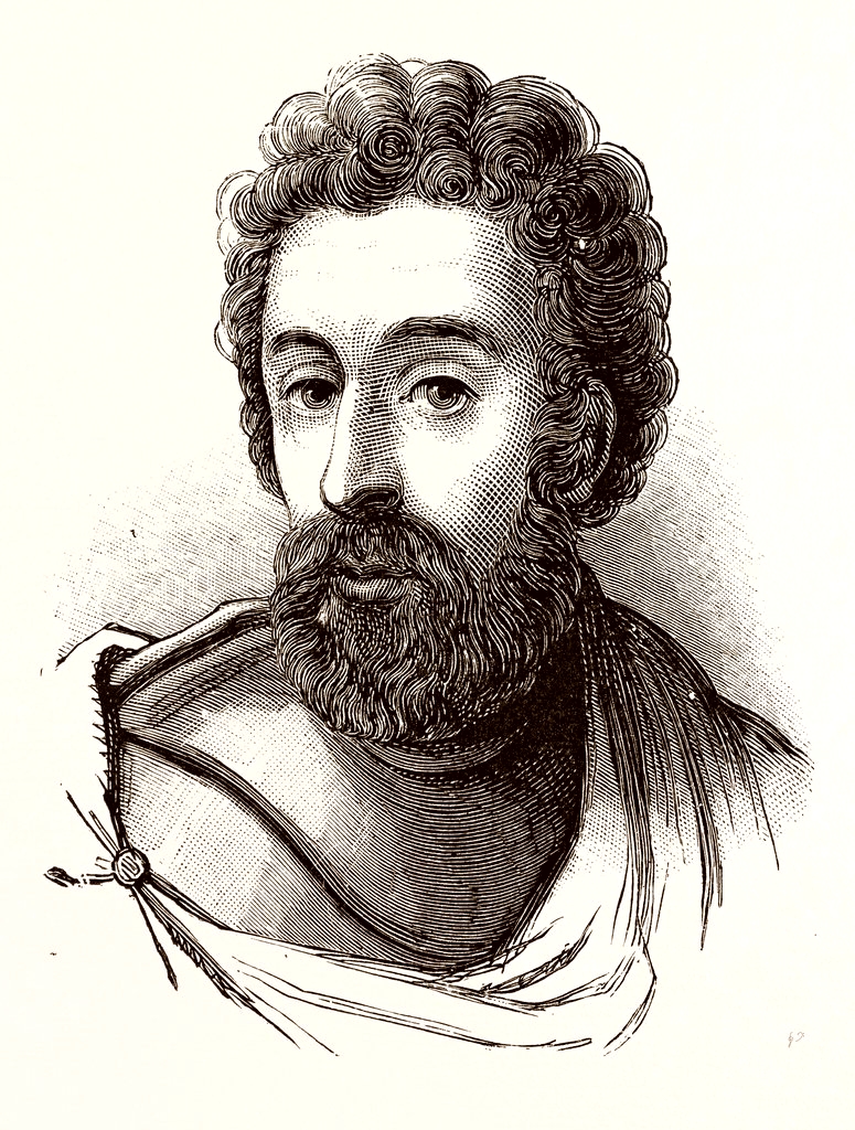 шотландский рыцарь Уильям Уоллес, гравюра