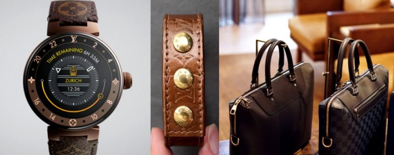 часы, браслет и сумки Louis Vuitton в бутике Марселя