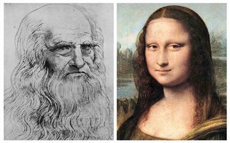 портрет Леонардо да Винчи и "Мона Лиза"