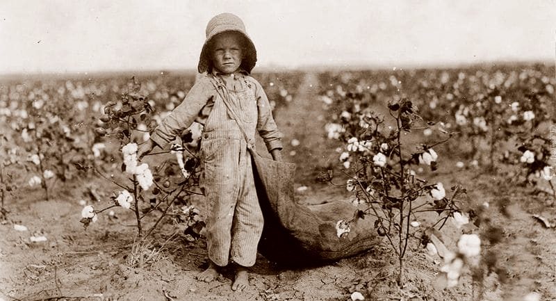 девочка 8 лет на сельхозработах, 19 век