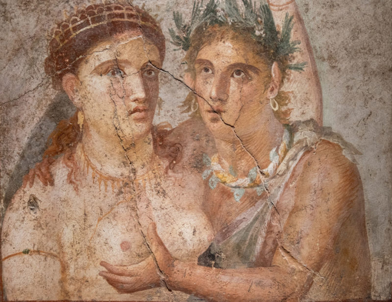 Древнеримская эротическая фреска