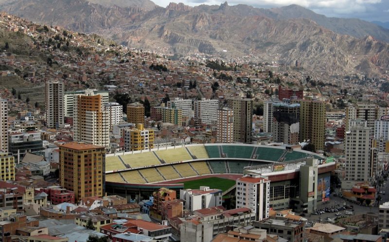 Стадион Estadio Hernando Siles (Ла-Пас, Боливия) - вид со стороны сверху