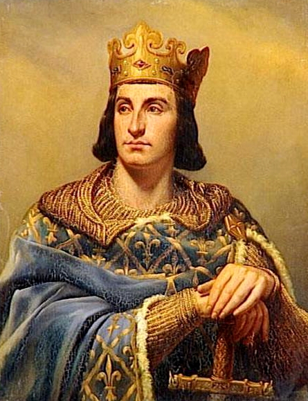 король Франции Филипп Второй с мечом - портрет