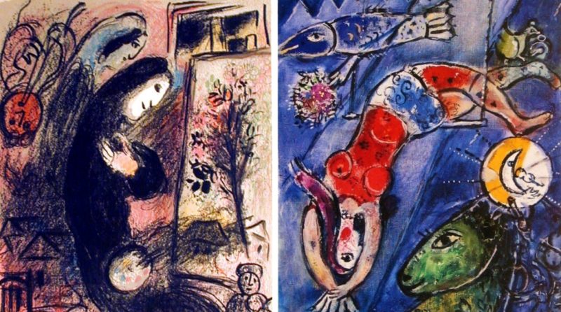 две картины Шагала - коллаж