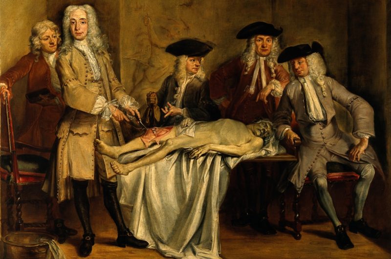 5 медиков на вскрытии - картина 19 века