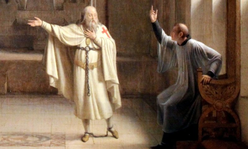 спор папы Климента с Жаком де Молы - картина