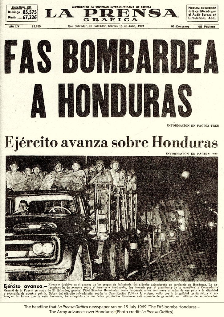 газетная статья и военных действиях между Гондурасом и Сальвадором