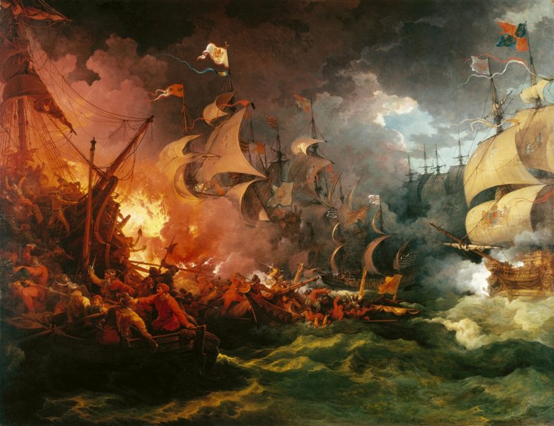 Сражение английского флота с испанской Армадой